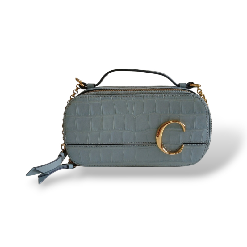 Bolsa Chloé C Mini Vanity Azul