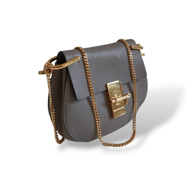 Bolsa Chloé Drew Cinza 