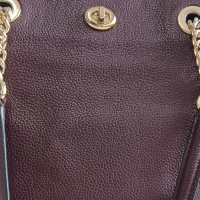 Bolsa Coach Turnlock Chain Vinho