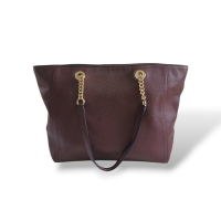 Bolsa Coach Turnlock Chain Vinho