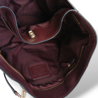 Bolsa Coach Turnlock Chain Vinho