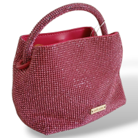 Bolsa Cult Gaia Solene Mini Strass Rosa 