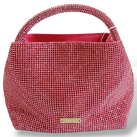 Bolsa Cult Gaia Solene Mini Strass Rosa 