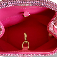 Bolsa Cult Gaia Solene Mini Strass Rosa 