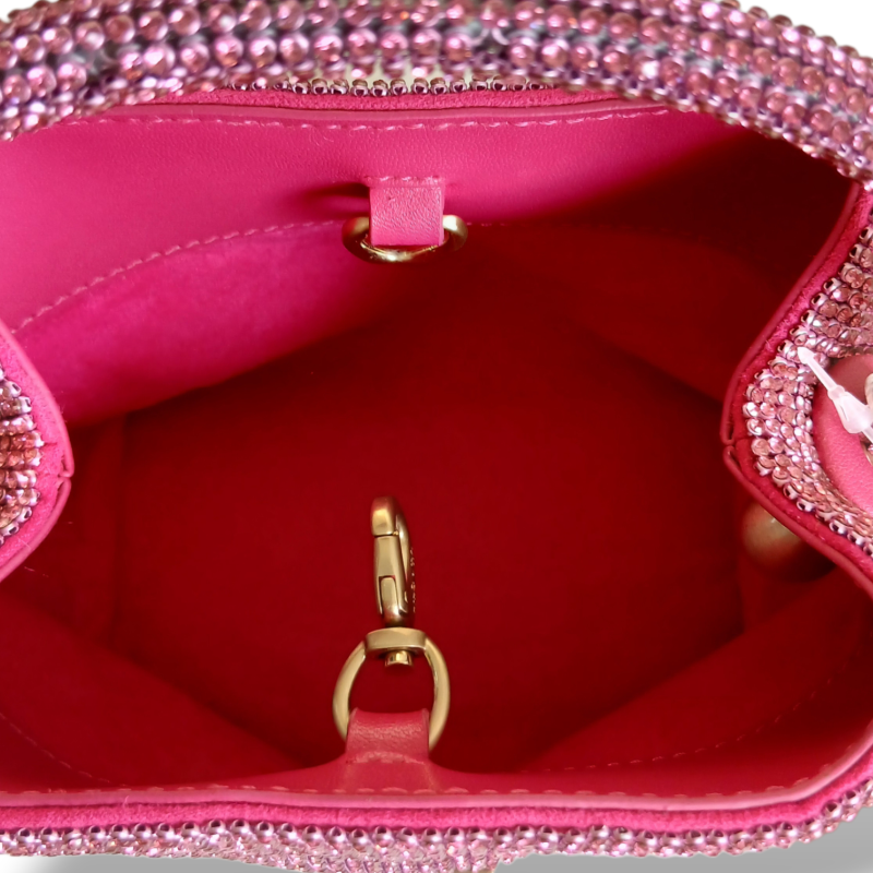 Bolsa Cult Gaia Solene Mini Strass Rosa 