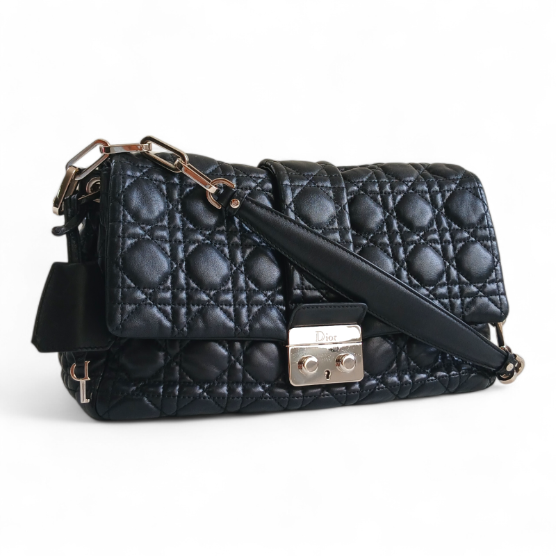 Bolsa Christian Dior New Lock Cannage Preta 