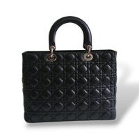 Bolsa Christian Dior Lady Dior Cannage Preta
