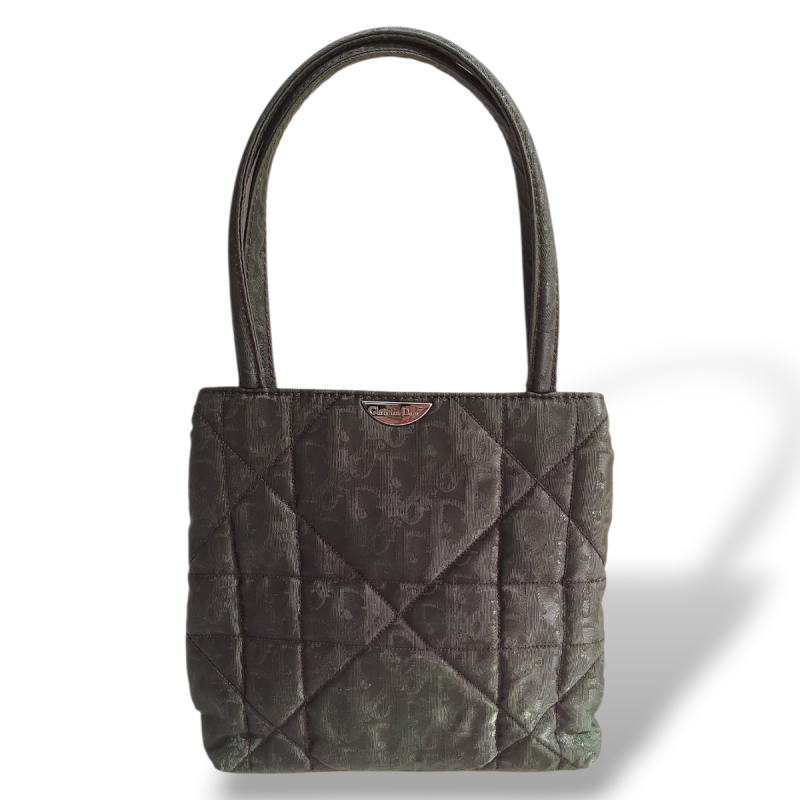 Bolsa Christian Dior Tecido Verde Vintage Bolsa Christian Dior Tecido Verde Vintage