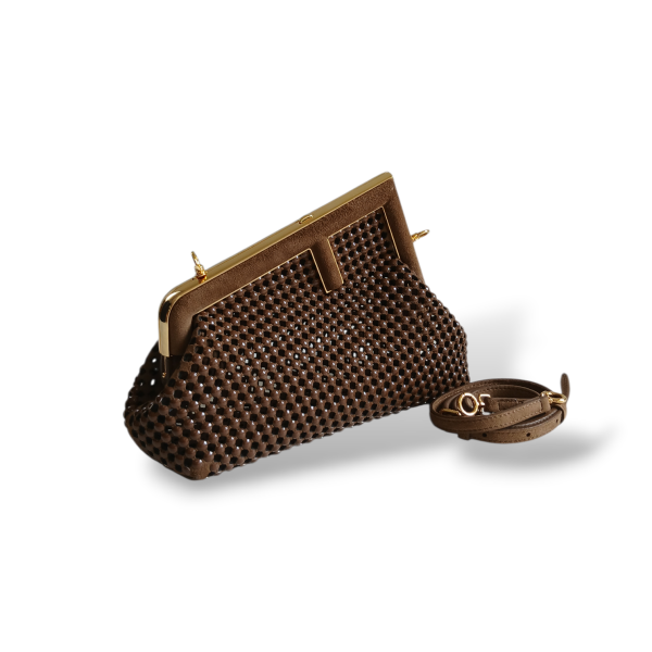 Bolsa Fendi First Rubber Marrom 