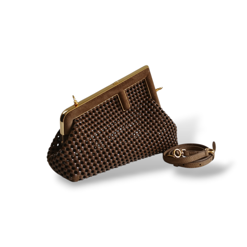 Bolsa Fendi First Rubber Marrom 