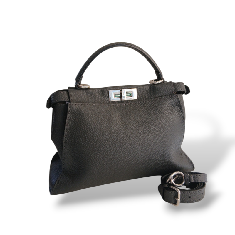 Bolsa Fendi Peekaboo Cinza 