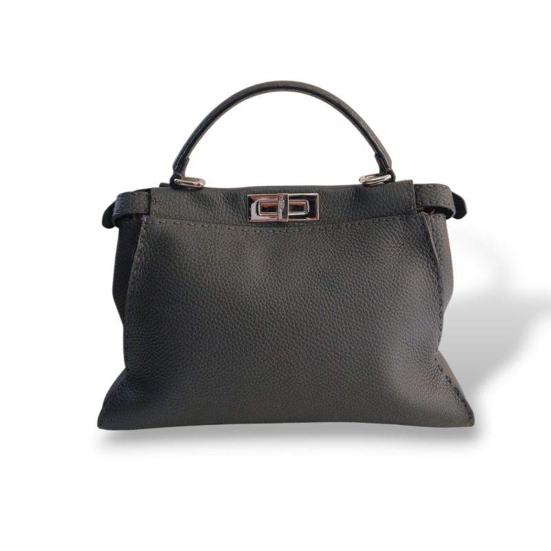 Bolsa Fendi Peekaboo Cinza 