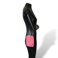Bolsa Fendi Baguette Crochê Rosa