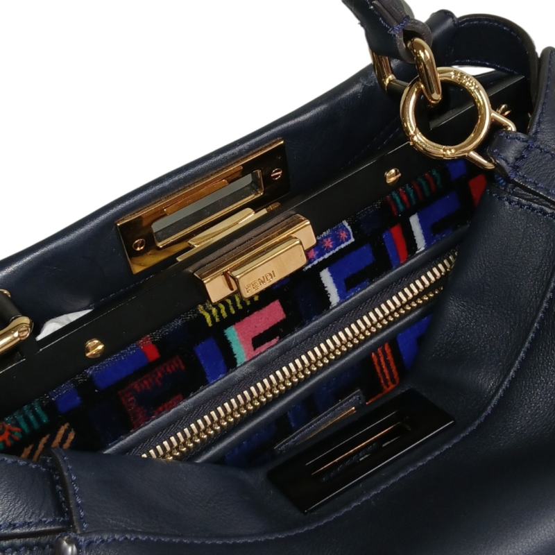 Bolsa Fendi Peekaboo Happiness Azul Marinho 