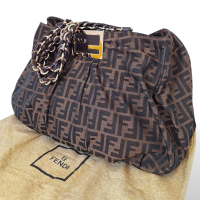 Bolsa Fendi Mia Zucca Canvas Tote