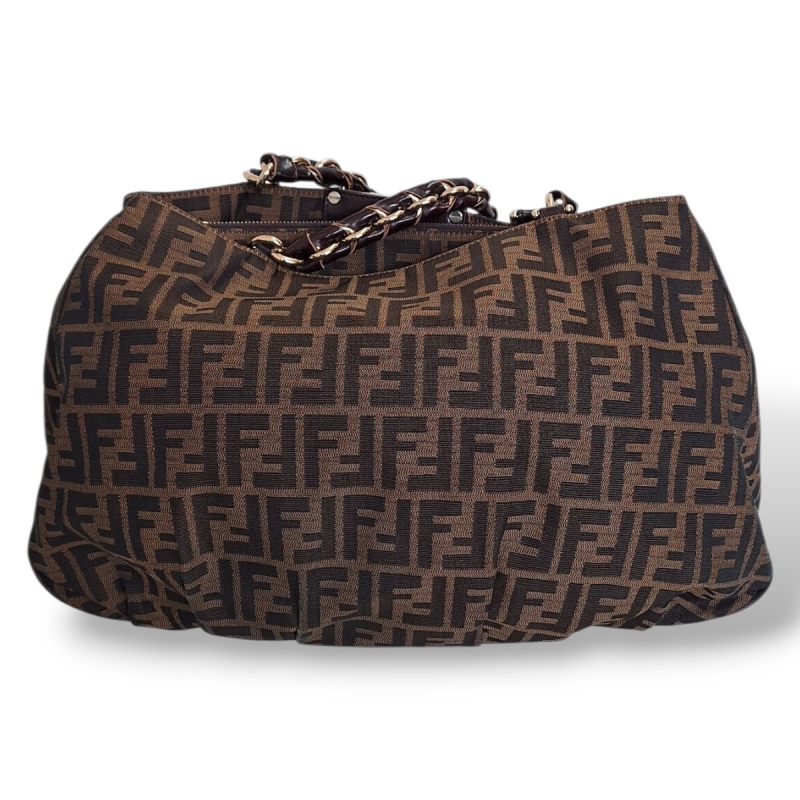 Bolsa Fendi Mia Zucca Canvas Tote