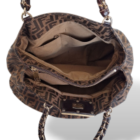 Bolsa Fendi Mia Zucca Canvas Tote