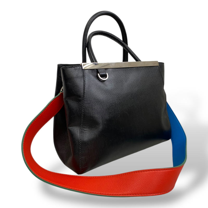 Bolsa Fendi 2Jours Preta com Alça Crossbody 