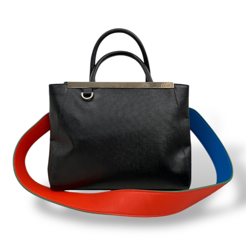 Bolsa Fendi 2Jours Preta com Alça Crossbody 