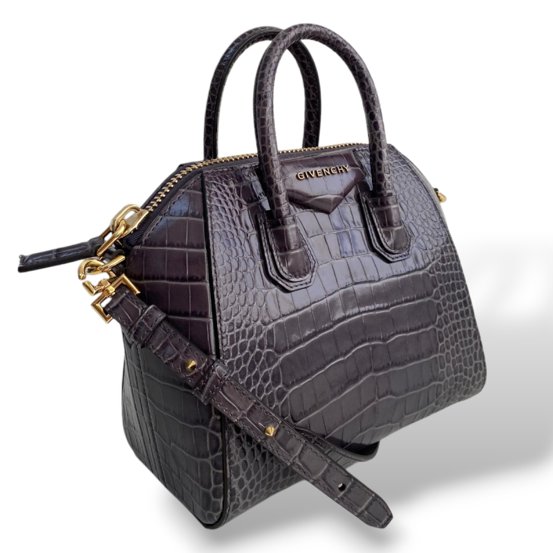 Bolsa Givenchy Antigona Mini Cinza Embossed
