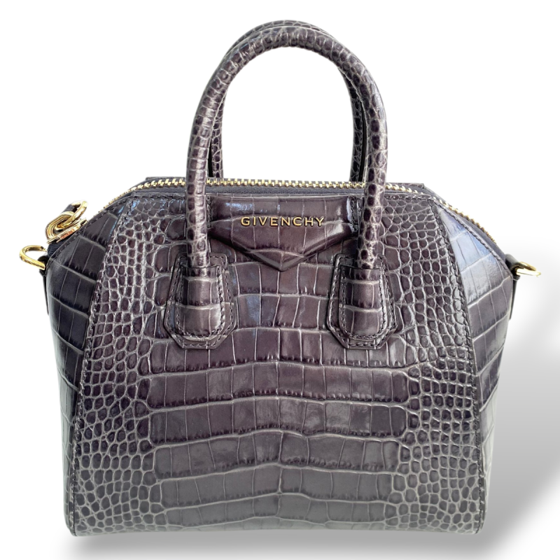 Bolsa Givenchy Antigona Mini Cinza Embossed