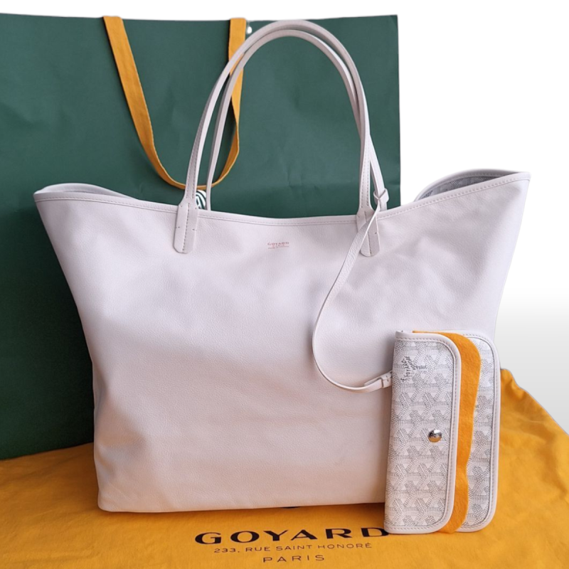 Bolsa Goyard Anjou Branca GM  Bolsa Goyard Anjou Branca GM