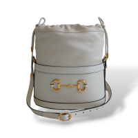 Bolsa Gucci Bucket Horsebit Off White