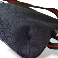 Bolsa Gucci em Lona Preta 