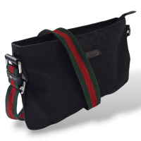 Bolsa Gucci em Lona Preta 