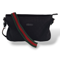 Bolsa Gucci em Lona Preta 