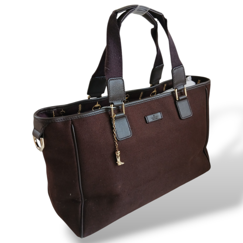 Bolsa Gucci Tote no Canvas Marrom