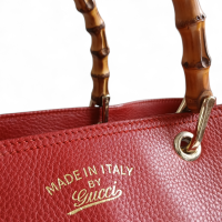 Bolsa Gucci Bamboo Shopper Vermelha 