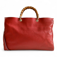 Bolsa Gucci Bamboo Shopper Vermelha 