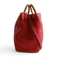 Bolsa Gucci Bamboo Shopper Vermelha 