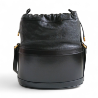 Bolsa Bucket Gucci Horsebit Preta 1955