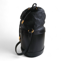 Bolsa Bucket Gucci Horsebit Preta 1955