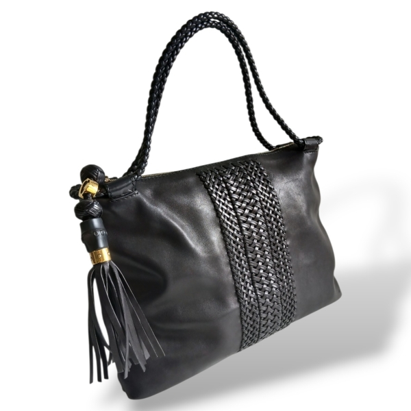 Bolsa Gucci Couro Tassel Preta 