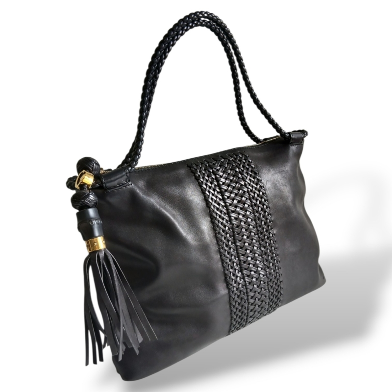Bolsa Gucci Couro Tassel Preta 