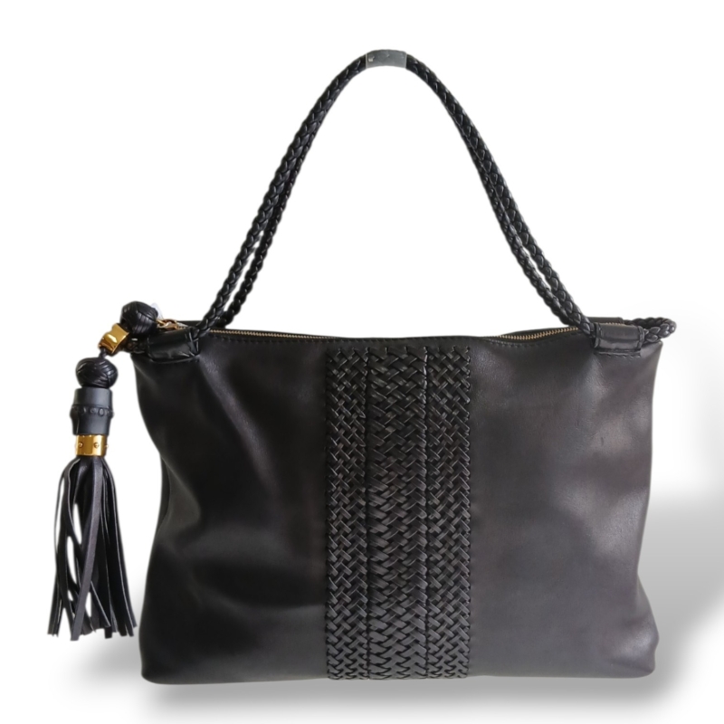 Bolsa Gucci Couro Tassel Preta 