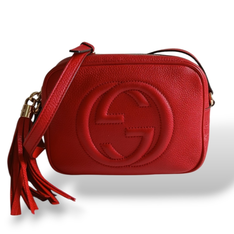 Bolsa Gucci Soho Disco Vermelha