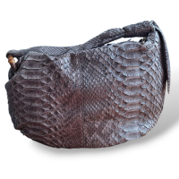 Bolsa Gucci Jungle de Couro Cinza Bamboo Hobo