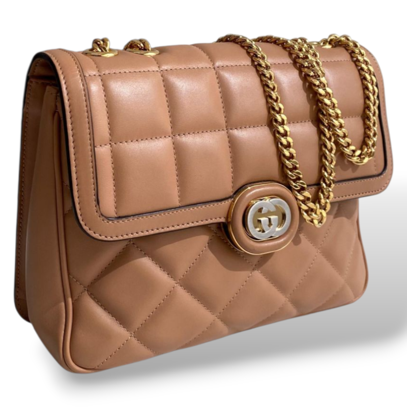 Bolsa Gucci Deco Bege 