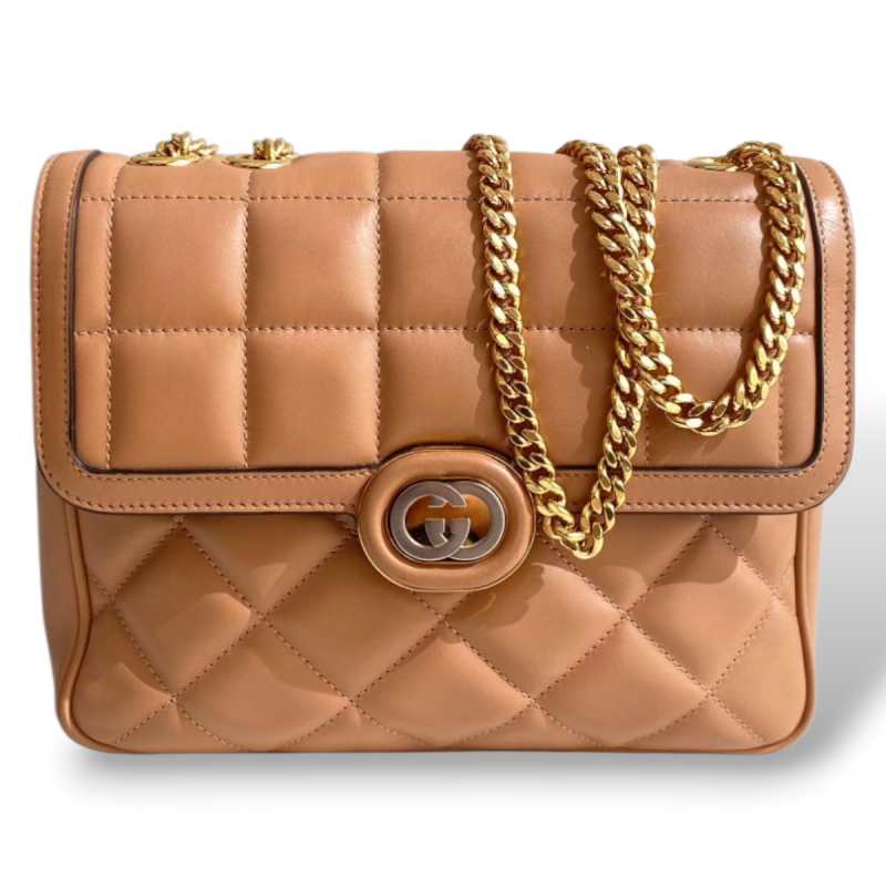 Bolsa Gucci Deco Bege 