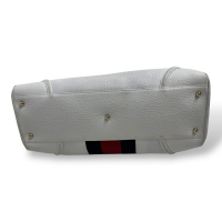 Bolsa Gucci Branca com GG Dourado