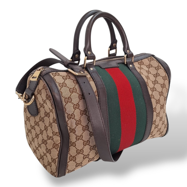Bolsa Gucci Joy Boston GG Canvas Marrom