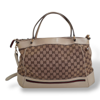 Bolsa Gucci Mayfair Web Bow Off White