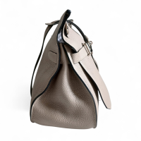 Bolsa Hermès Jypsiere 34 Beige Marfa Couro Clemence Ferragem Palladium