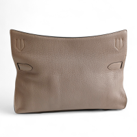 Bolsa Hermès Jypsiere 34 Beige Marfa Couro Clemence Ferragem Palladium