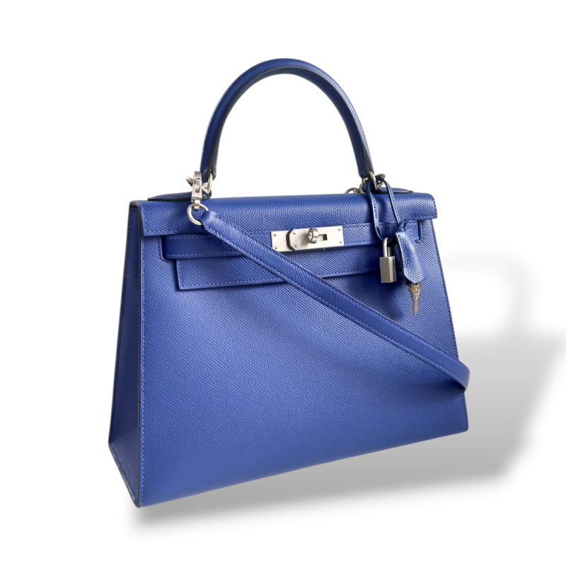 Bolsa Hermès Kelly 28 Azul 