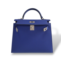 Bolsa Hermès Kelly 28 Azul 